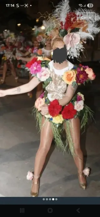 Disfraz Carnaval Flores Talla Única