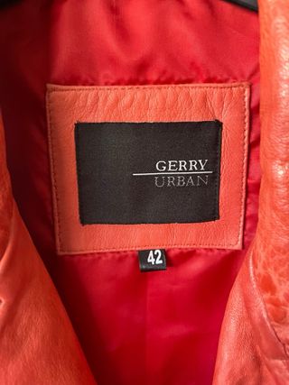 Cazadora Piel Gerry Urban Roja Talla 42