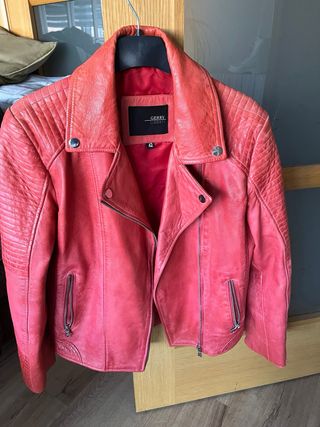 Cazadora Piel Gerry Urban Roja Talla 42