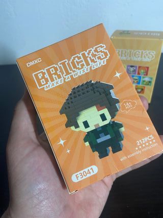 Figuras Anime Micro Bloques Luffy & Tanjiro