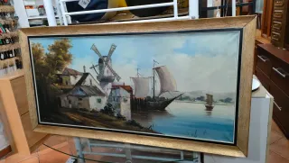 Cuadro Pintura Óleo Firmado Migue 640513926