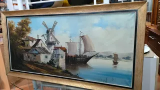 Cuadro Pintura Óleo Firmado Migue 640513926