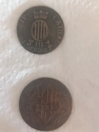 2 Monedas España Fernando VII 1811 -José Nap. 1812