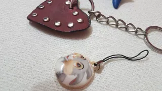 Set portachiavi: delfino, cuore, coniglio