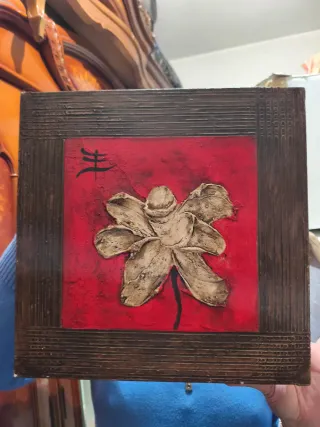 2 Cuadros Decorativos de estilo chino con flores