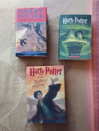 Lote de tres libros Harry Potter en inglés