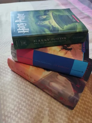 Lote de tres libros Harry Potter en inglés