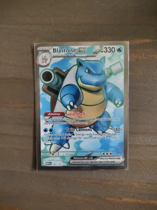 Blastoise EX 151 Carta Pokémon 184/165 Inglés
