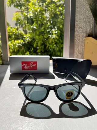 Gafas de sol estilo wayfarer vintage negras
