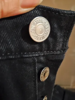 Levi's 501 Mujer Talla 38 Negro Skinny