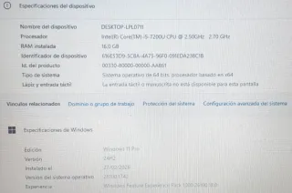 Portátil HP i5 SSD