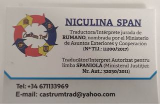 Otros servicios: traducciones ro/es; es/ro; etc