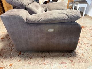 Sillón Reclinable Eléctrico Tela Beige