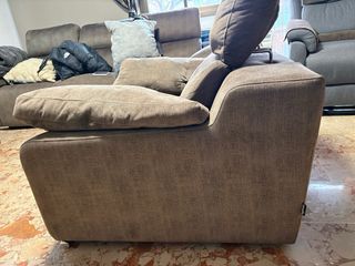 Sillón Reclinable Eléctrico Tela Beige