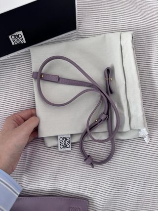 Bolso Loewe Flamenco Piel Lila Pequeño