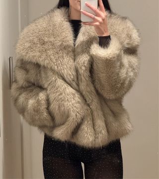 Chaqueta pelo Stradivarius talla S