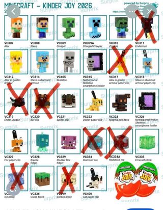 Figura Enderman Minecraft Kinder Joy 2026
