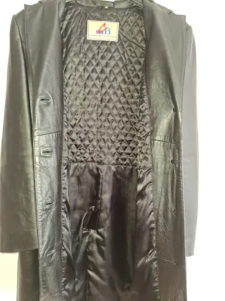 Abrigo Piel Mujer Negro Talla M