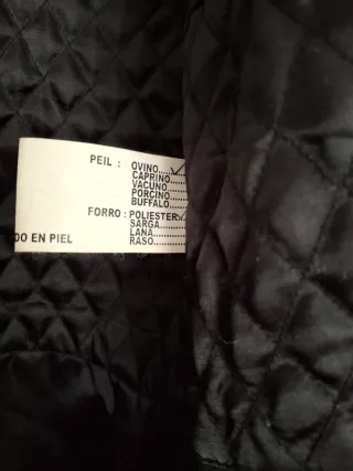 Abrigo Piel Mujer Negro Talla M