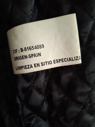 Abrigo Piel Mujer Negro Talla M