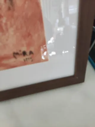 Oleo y collage firmado Alfons