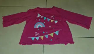 Lote 7 camisetas bebé niña 6-9 meses