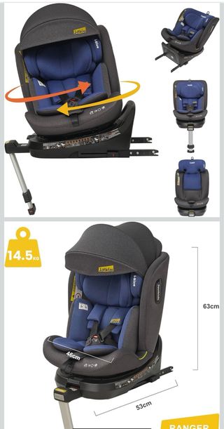 Silla coche bebé giratoria 360, 0 meses a 12 años