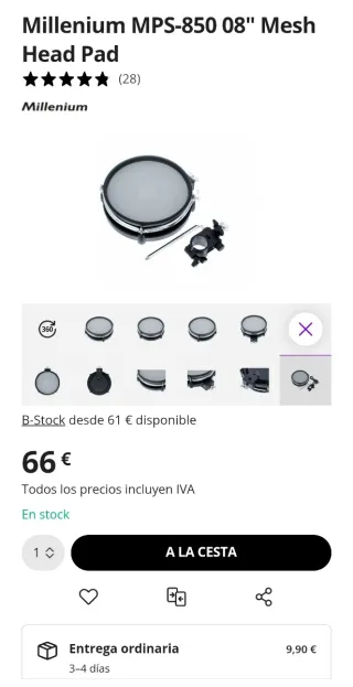 Pad Millenium 850 8" Dual Trigger