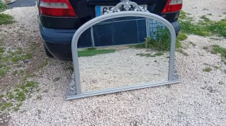 Espejo antiguo restaurado plata