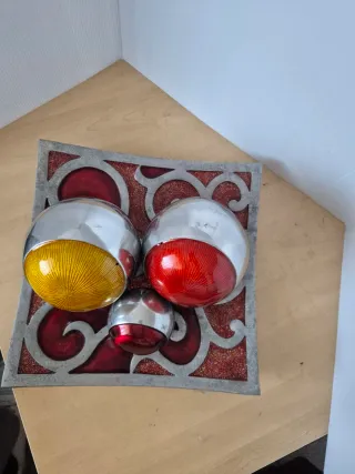 Antico centrotavola Mid Century Brutalista tardivo