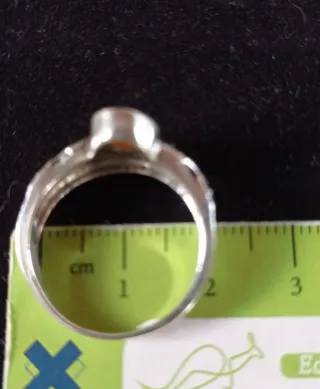 Anillo de plata con cornalina.