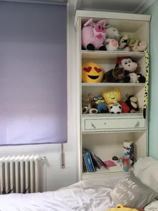 Estantería arcón de madera y plástico