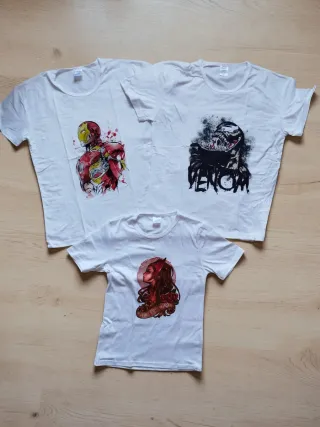 Pack 3 Camisetas Marvel. Ironman, Venom y Bruja