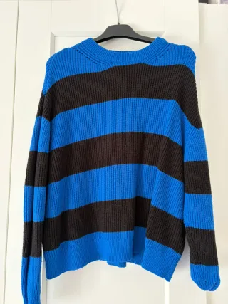 Jersey Pull&Bear rayas azul/negro Talla S