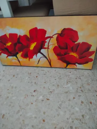 Cuadro flores rojas