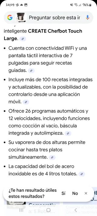 Procesador de alimentos Create tipo thermomix