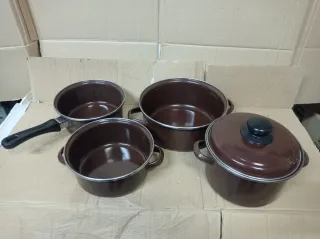 Lote cazo, olla y 2 cazuelas