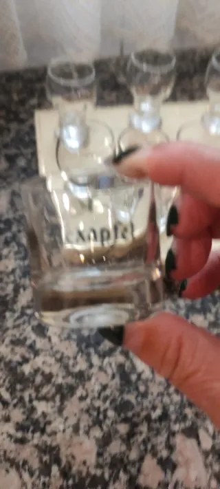 9 Vasos de chupito de cristal a estrenar