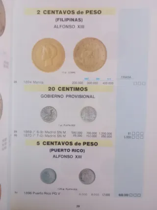 Catálogo Monedas y Billetes Españoles 1833-1995