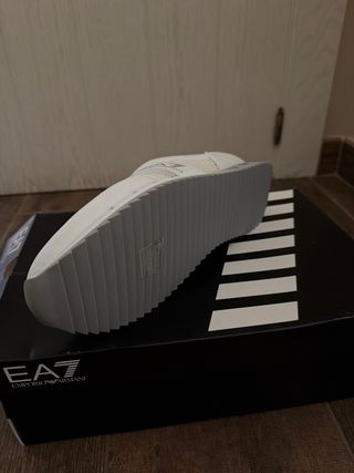 Zapatillas Emporio Armani Hombre Blancas y Grises