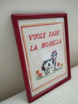 Quadro con mucca Vuole fare la modella