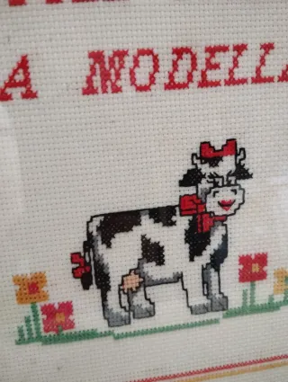 Quadro con mucca Vuole fare la modella