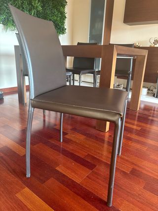 Sillas de piel marrones (pack 4)