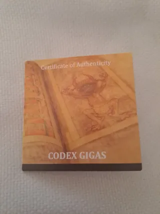Onza Plata Codex Gigas 2016 Coleccionistas