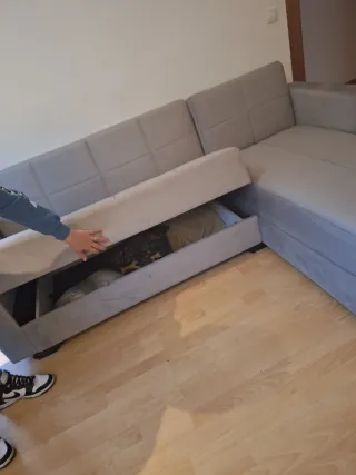 Sofá modular gris claro