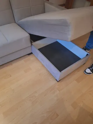 Sofá modular gris claro