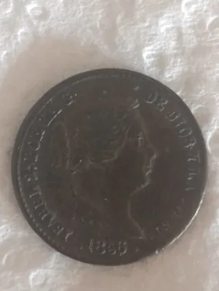 Moneda Isabel II 1856 10 céntimos real
