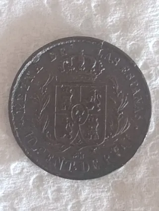 Moneda Isabel II 1856 10 céntimos real