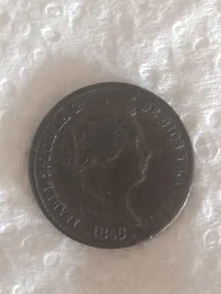Moneda Isabel II 1856 10 céntimos real