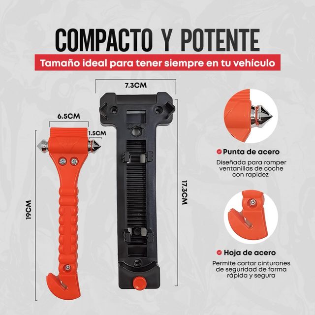 Martillo de seguridad para coche